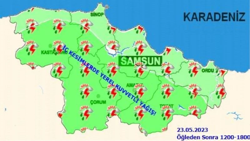 Samsun’da metrekareye 41,6 kilo yağış düştü
