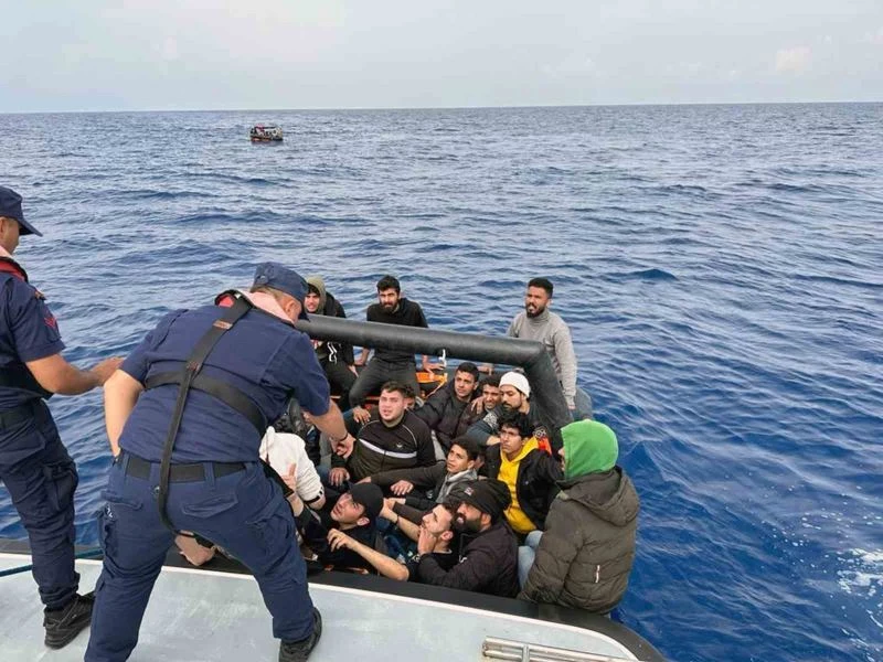Dalaman’da 46 düzensiz göçmen kurtarıldı
