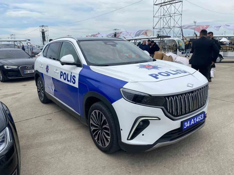 Togg polis arabası olarak ilk kez görüntülendi
