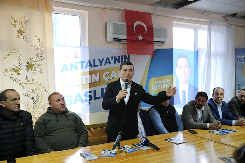 Cumhur İttifakı Antalya Büyükşehir Belediye Başkan adayı Tütüncü, Konyaaltı ilçesinde vatandaşlarla buluştu: