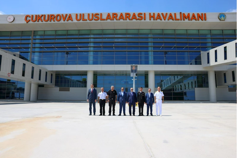 Mersin Valisi Pehlivan ile Adana Valisi Köşger Çukurova Uluslararası Havalimanı