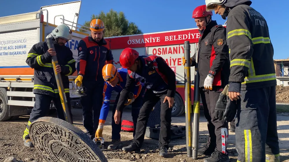 Osmaniye’de altyapı çalışmasında ‘göçük’ tatbikatı