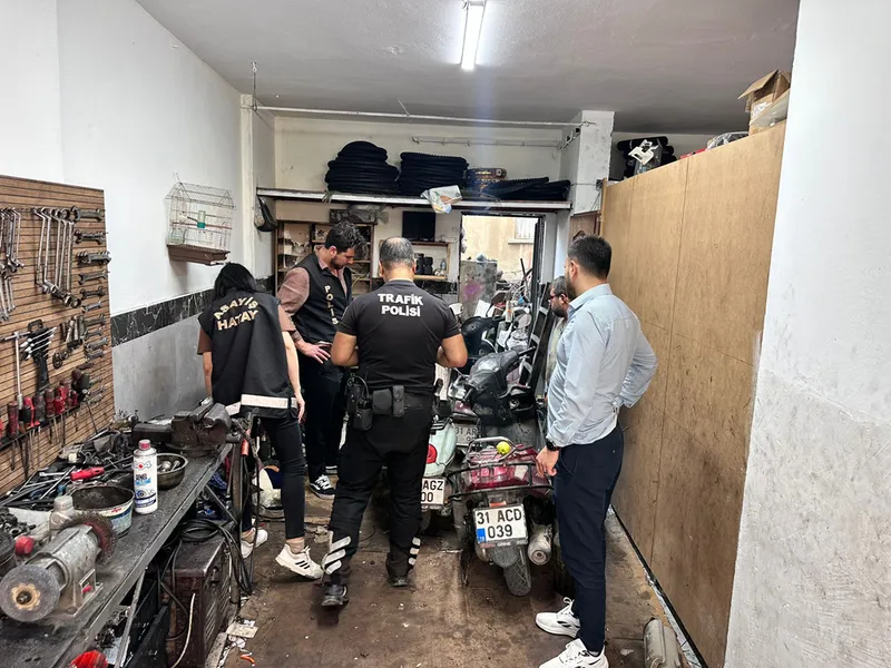 İskenderun ilçesinde motosiklet tamirhaneleri denetlendi 
