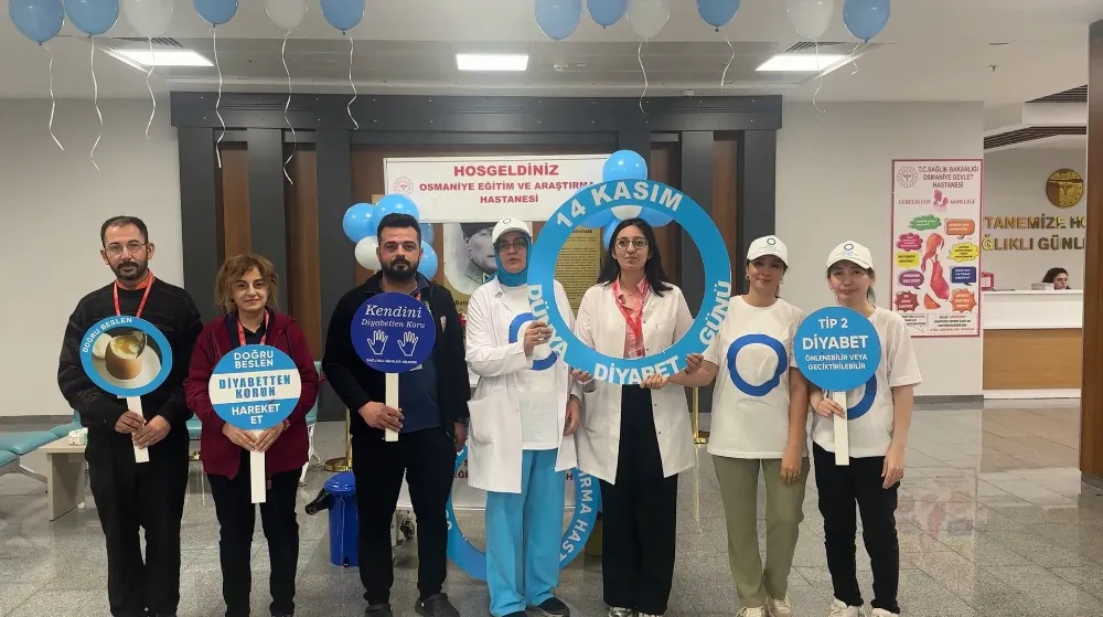 Hastanende diyabet günü farkındalık etkinliği