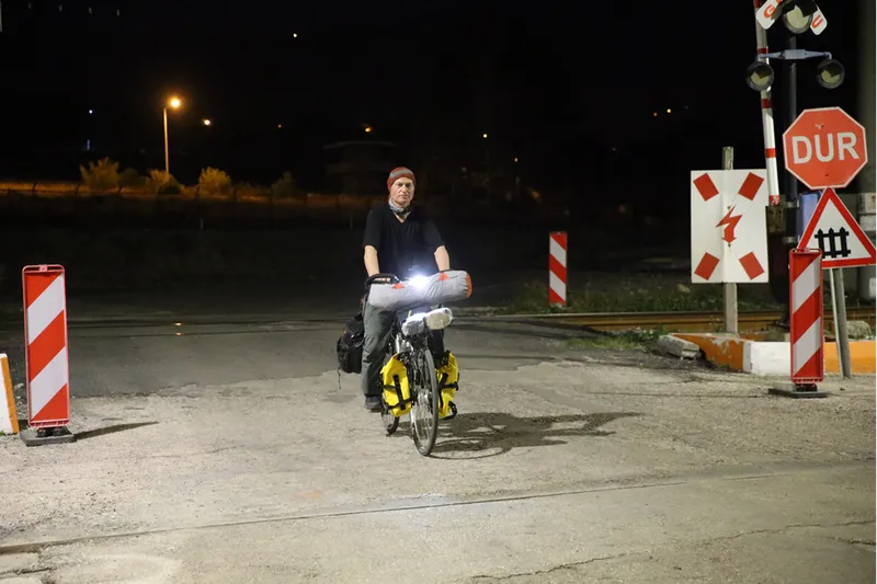 Bisikletiyle umreye gitmek için Balıkesir