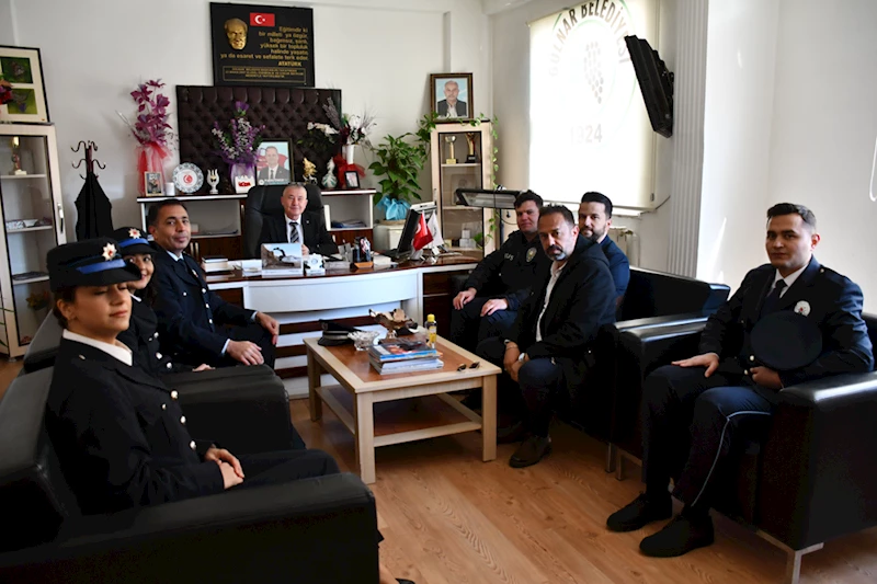Gülnar Emniyet Amiri Dilek, belediyeyi ziyaret etti.
