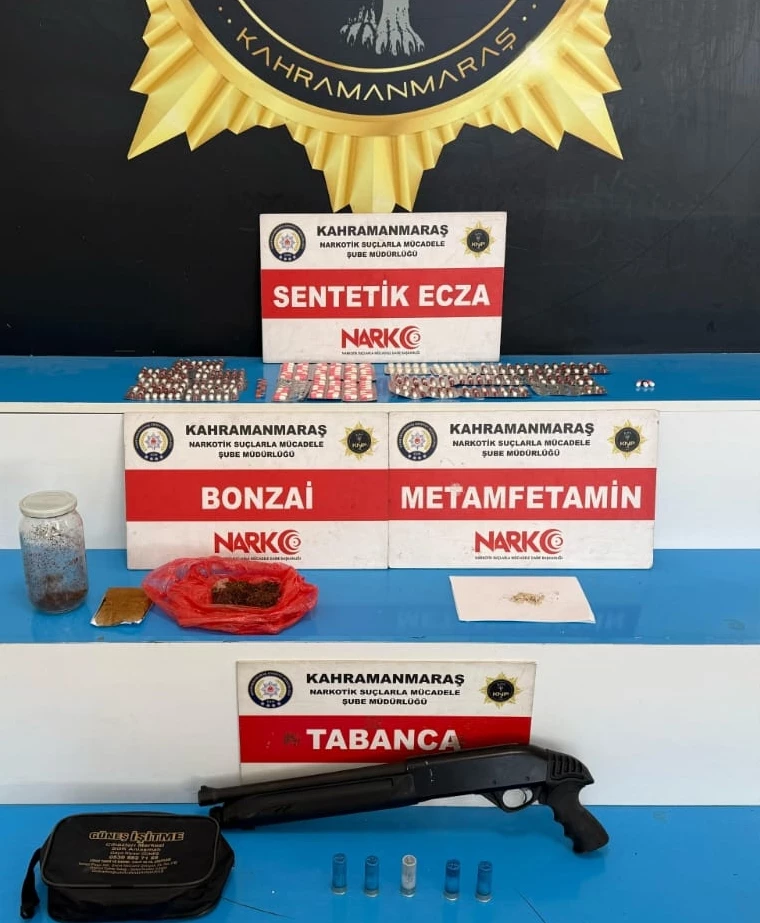 Kahramanmaraş merkezli uyuşturucu operasyonunda yakalanan şüphelilerden 39