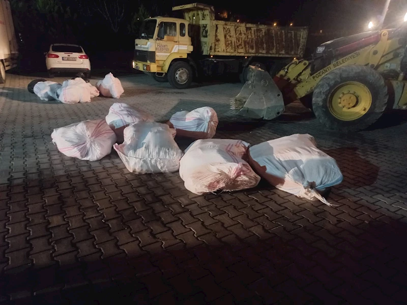 Yolcu otobüsünün bagajında ele geçirilen 1400 kilogram içyağı imha edildi