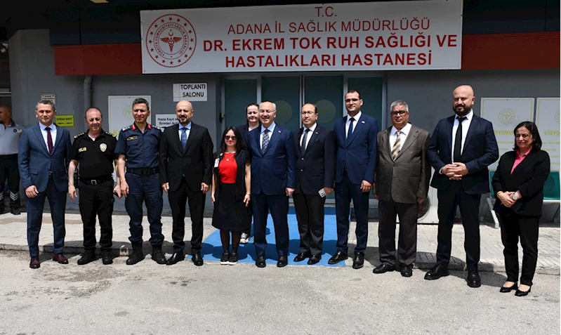 Adana Valisi Köşger Dr. Ekrem Tok Ruh Sağlığı ve Hastalıkları Hastanesini ziyaret etti