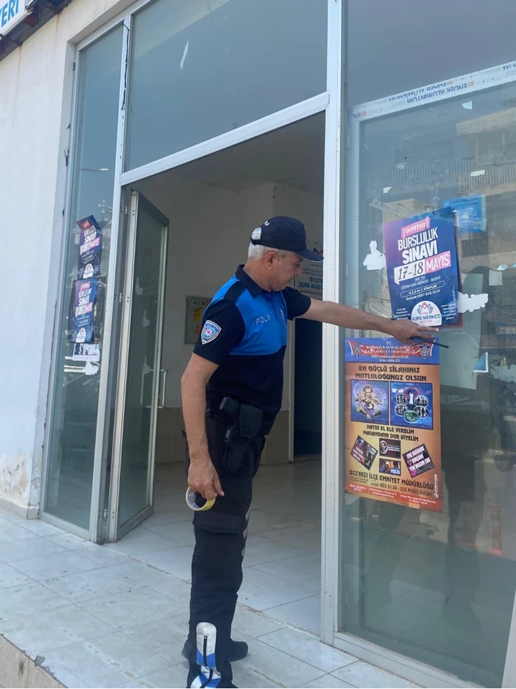 Bozyazı polisinden düğünlerde havaya ateş açanlara afişli uyarı 