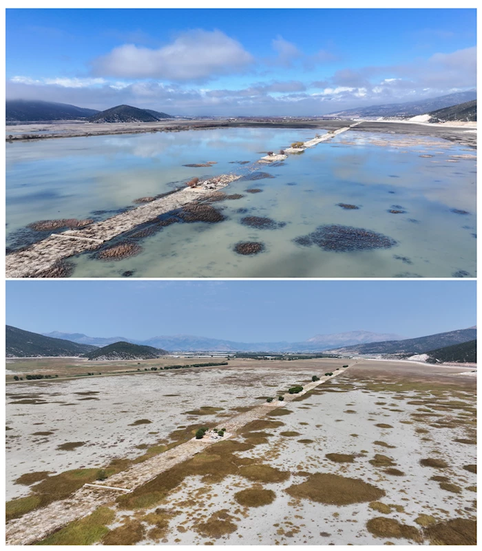 Kuraklığın etkilediği Avlan Gölü