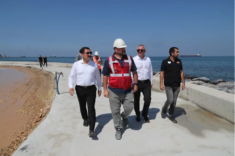 Hatay Valisi Masatlı, İskenderun sahilindeki düzenleme ve yenileme çalışmalarını inceledi