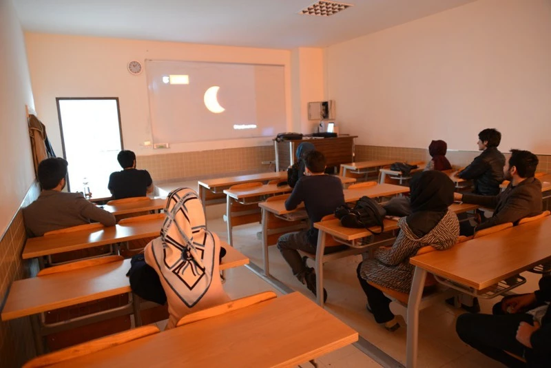 OKÜ Gök Bilimleri Kulübü Güneş Tutulmasını Canlı İzledi