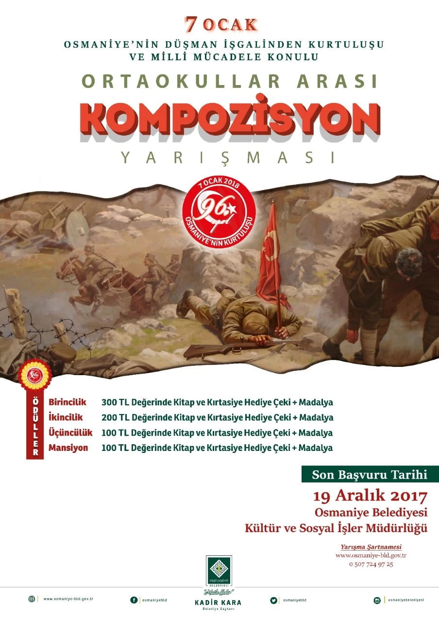 7 Ocak Kurtuluş Haftasındaki Yarışmalara Başvurular Başladı